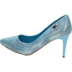 Niebieskie czółenka szpilki SABATINA 576-1-8CM. Niebieskie czółenka damskie Sabatina, bez wzorów, na wysokim obcasie, na szpilce. W wyprzedaży za 59,00 zł.