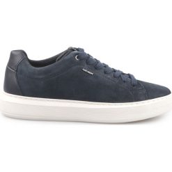 Geox Deiven Tenisówki Niebieski. Niebieskie trampki męskie Geox, bez wzorów, ze skóry, bez zapięcia. Za 516,95 zł.
