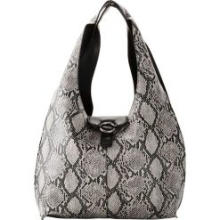 Torba shopper bonprix we wzór skóry węża. Brązowe torby damskie na zakupy bonprix, bez wzorów, ze skóry, małe, bez dodatków. Za 89,99 zł.