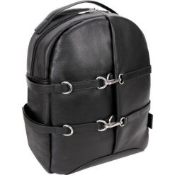 Skórzany plecak męski na laptopa McKlein Oakland czarny - Czarny. Czarne plecaki męskie Mcklein, w paski, eleganckie. Za 783,02 zł.