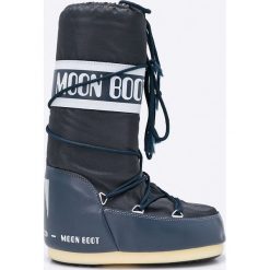 Moon Boot - Śniegowce The Original. Niebieskie śniegowce damskie Moon Boot, z materiału, bez zapięcia. W wyprzedaży za 199,90 zł.