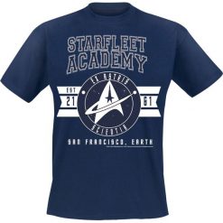 Star Trek Ex-Astris Scientia T-Shirt granatowy. Niebieskie t-shirty męskie marki Star Trek, m, z nadrukiem, z okrągłym kołnierzem. Za 74,90 zł.