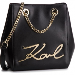 Torebka KARL LAGERFELD - 86KW3077 Black/Gold 997. Czarne torebki klasyczne damskie marki KARL LAGERFELD, bez wzorów, ze skóry, wizytowe, bez dodatków. Za 1239,00 zł.