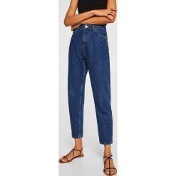 Mango - Jeansy Mom. Niebieskie jeansy damskie relaxed fit Mango, z podwyższonym stanem. Za 139,90 zł.