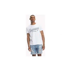 T-shirty z krótkim rękawem Tommy Jeans DM0DM04519 TJM SUMMER. Szare t-shirty męskie Tommy Jeans, xxl, bez wzorów, z jeansu, bez kołnierzyka, krótkie. Za 105,04 zł.
