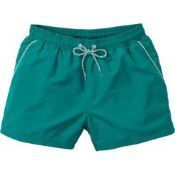 Szorty plażowe z mikrofazy bonprix ciemnoszmaragdowy. Zielone spodenki i szorty męskie bonprix, na plażę, s, bez wzorów. Za 59,99 zł.