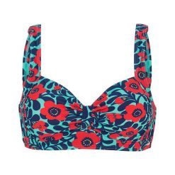 Cellbes Biustonosz od bikini bez fiszbin w kwiatki turkusowy w kwiaty female niebieski/turkusowy/ze wzorem 85B. Niebieskie biustonosze Cellbes, w kwiaty. Za 129,00 zł.