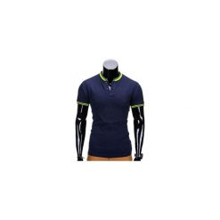 T-shirty męskie: T-SHIRT MĘSKI BEZ NADRUKU S661 – GRANATOWY