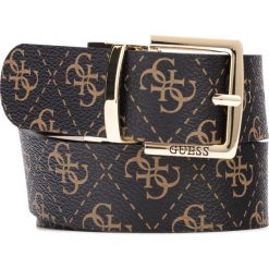 Guess Lorenna Pasek Brązowy Beżowy. Pomarańczowe paski damskie Guess, w paski, z materiału. Za 257,95 zł.