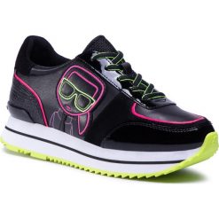 Sneakersy KARL LAGERFELD - KL61930 Black Lthr/Suede W/Pink. Czarne półbuty damskie KARL LAGERFELD, ze skóry. Za 849,00 zł.
