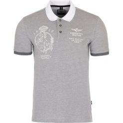 Koszulka Polo Aeronautica Militare. Szare koszulki męskie xl, bez wzorów, klasyczne, bez rękawów. Za 479,00 zł.