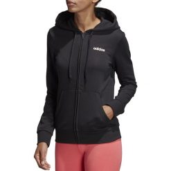Adidas W Essentials FZ Hoodie DP2414. Czarne bluzy damskie Adidas, xs, bez wzorów, z bawełny, bez rękawów, bez kaptura. W wyprzedaży za 169,99 zł.