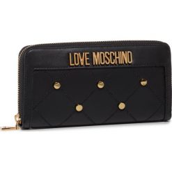 Duży Portfel Damski LOVE MOSCHINO - JC5615PP1ALP0000 Nero. Czarne portfele damskie Love Moschino, bez wzorów, ze skóry ekologicznej. Za 449,00 zł.