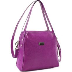 Torebki klasyczne damskie: Skórzana torebka w kolorze fioletowym – (S)23 x (W)25 x (G)13 cm