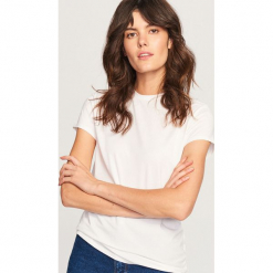 Gładki t-shirt - Biały. Niebieskie t-shirty damskie marki KIPSTA, z materiału, młodzieżowe. Za 39,99 zł.
