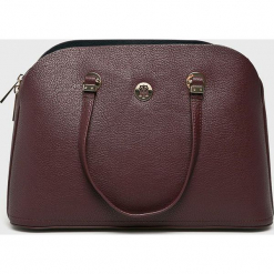 Tommy Hilfiger - Torebka. Czarne torebki klasyczne damskie TOMMY HILFIGER, w paski, ze skóry ekologicznej, casualowe, na ramię, średnie, bez dodatków. Za 749,90 zł.