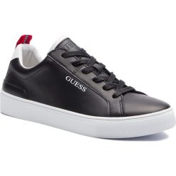 Sneakersy GUESS - FM7LUI LEA12 BLKWH. Czarne sneakersy męskie Guess, na co dzień, z aplikacjami, ze skóry ekologicznej, bez zapięcia. Za 399,00 zł.
