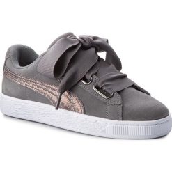 Sneakersy PUMA - Suede Heart LunaLux Wn's 366114 01 Smoked Pearl. Szare półbuty damskie Puma, ze skóry. W wyprzedaży za 219,99 zł.
