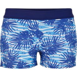 Szorty kąpielowe bonprix niebiesko-biały wzorzysty. Niebieskie stroje kąpielowe damskie bonprix, bez wzorów. Za 42,99 zł.