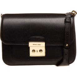 Skórzana torebka "Sloan Editor" w kolorze czarnym - 22 x 14,5 x 6,5 cm. Czarne torebki klasyczne damskie Michael Kors Accessoires, w paski, ze skóry, na ramię, bez dodatków. W wyprzedaży za 879,95 zł.