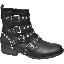 Botki damskie Catwalk czarne. Czarne botki damskie Catwalk, z materiału, bez obcasa, na obcasie, na zamek. Za 139,90 zł.