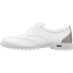 Buty sportowe damskie: ecco CLASSIC HYBRID Obuwie do golfa white/silver metallic