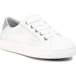 Trampki GEOX - J Gisli G. A J024NA 0NFBC C0007 M White/Silver. Białe półbuty dziewczęce Geox, na sznurówki. W wyprzedaży za 149,00 zł.