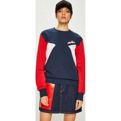 Ellesse - Bluza. Niebieskie bluzy damskie marki Ellesse, z aplikacjami, z bawełny, bez kaptura. W wyprzedaży za 179,90 zł.