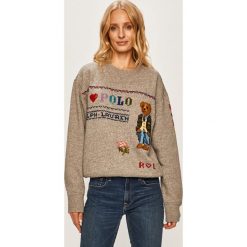 Polo Ralph Lauren - Bluza. Szare bluzy damskie Polo Ralph Lauren, s, z haftami, z bawełny, bez rękawów, bez kaptura. Za 859,90 zł.