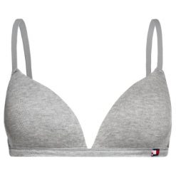 Biustonosz braletka TOMMY HILFIGER UW0UW01836. Szare biustonosze TOMMY HILFIGER, bez wzorów, z elastanu. W wyprzedaży za 129,00 zł.