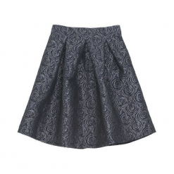Granatowa Spódnica Carefully. Szare minispódniczki marki Born2be, z tkaniny, eleganckie, rozkloszowane. Za 39,99 zł.