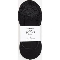 Kapcie damskie: 2 pack koronkowych balerinek – Czarny