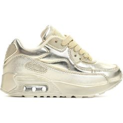 Złote Buty Sportowe Packthread. Żółte buciki niemowlęce chłopięce Born2be, z okrągłym noskiem, na płaskiej podeszwie, na sznurówki. Za 49,99 zł.