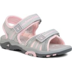 Sandały KANGAROOS - K-Lane 18491 000 2063 S Vapor Grey/Frost Pink. Szare sandały dziewczęce KangaROOS, ze skóry ekologicznej, bez zapięcia. W wyprzedaży za 129,00 zł.