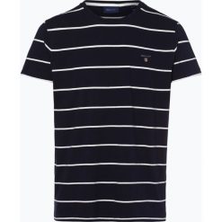 Gant - T-shirt męski, niebieski. Niebieskie t-shirty męskie GANT, m, w paski, klasyczne, z klasycznym kołnierzykiem. Za 179,95 zł.