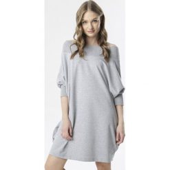 Szara Tunika Themala. Szare tuniki damskie Born2be, s, bez wzorów, z jeansu, bez kołnierzyka, bez rękawów. Za 69,99 zł.