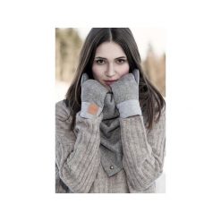 Wygodne RĘKAWICE z wełny. Szare rękawiczki damskie marki CADOaccessories, bez wzorów, z wełny. Za 99,00 zł.