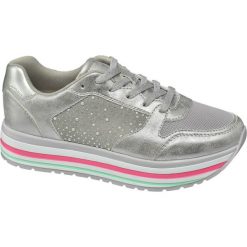 Sneakersy damskie Graceland srebrne. Szare sneakersy damskie marki Graceland, z materiału. Za 119,90 zł.