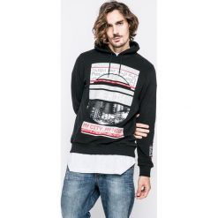 Bench - Bluza. Czarne bluzy męskie marki Bench, m, z nadrukiem, z elastanu, z kapturem. W wyprzedaży za 129,90 zł.