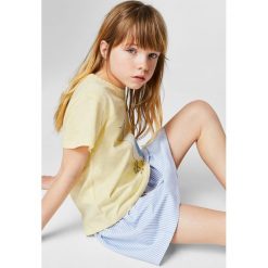 Mango Kids - Top dziecięcy Pelicano 110-164 cm. Szare topy damskie marki Mango Kids, z aplikacjami, z bawełny, z okrągłym kołnierzem. W wyprzedaży za 29,90 zł.