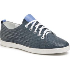 Sneakersy GINO ROSSI - Olga DPG991-087-0262-5700-S 59. Niebieskie półbuty damskie Gino Rossi, bez wzorów, ze skóry, bez obcasa, na płaskiej podeszwie, bez zapięcia. W wyprzedaży za 259,00 zł.