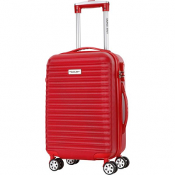 Walizka w kolorze czerwonym - 32 l. Czerwone walizki Travel One, z materiału. W wyprzedaży za 179,95 zł.