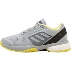 Adidas by Stella McCartney BARRICADE BOOST Obuwie multicourt egg grey/aerlim/chalk black. Szare buty damskie do tenisa marki adidas by Stella McCartney, z tworzywa sztucznego. W wyprzedaży za 401,40 zł.