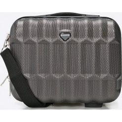 VIP COLLECTION - Walizka 16 L. Szare walizki VIP COLLECTION, w paski, z materiału, małe. Za 199,90 zł.