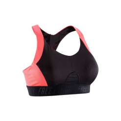 Stanik fitness kardio 500. Czarne biustonosze sportowe DOMYOS, z elastanu. Za 49,99 zł.