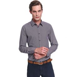 Koszula w retro wzór dopasowana. Czerwone koszule męskie na zimę, m, z bawełny, klasyczne. W wyprzedaży za 59,99 zł.