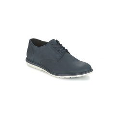 Derby Clarks GLASTON WALK. Niebieskie półbuty męskie Clarks, bez wzorów, bez zapięcia. Za 383,20 zł.