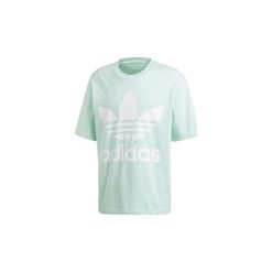 T-shirty z krótkim rękawem adidas Koszulka Oversize Trefoil. Zielone koszulki męskie marki Adidas, s, bez wzorów, bez kołnierzyka, krótkie. Za 169,00 zł.