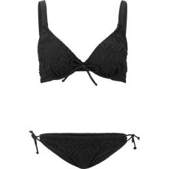 Bikini na fiszbinach (2 części) bonprix czarny. Czarne stroje kąpielowe damskie bonprix, bez wzorów. Za 89,99 zł.