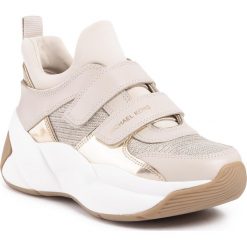 Sneakersy MICHAEL MICHAEL KORS - Keeley Trainer 43R0KEFS6D Pale Gold. Żółte półbuty damskie MICHAEL Michael Kors, ze skóry ekologicznej. Za 839,00 zł.